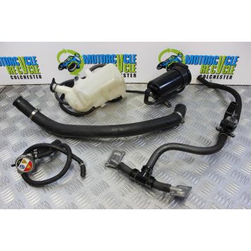Honda VFR 1200 F Coolant Bottle with Hoses 2010 2011 VFR1200 VFR1200F B200