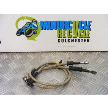 Suzuki GSXR 750 Brake Hoses Front Braided 2000 to 2003 GSXR750 B075