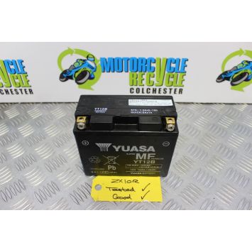 Kawasaki ZX 10 R Battery YT12B Yuasa ZX10R 2006 2007 D6F D7F B187
