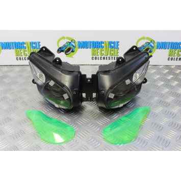 Kawasaki ZX 10 R Headlight UK with Protectors ZX10R 2006 2007 D6F D7F B187