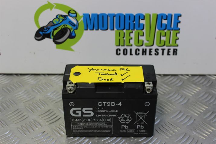 Yamaha R6 Battery GT9B-4 GS YT9B4 5EB YZF-R6 1999 to 2002 B069