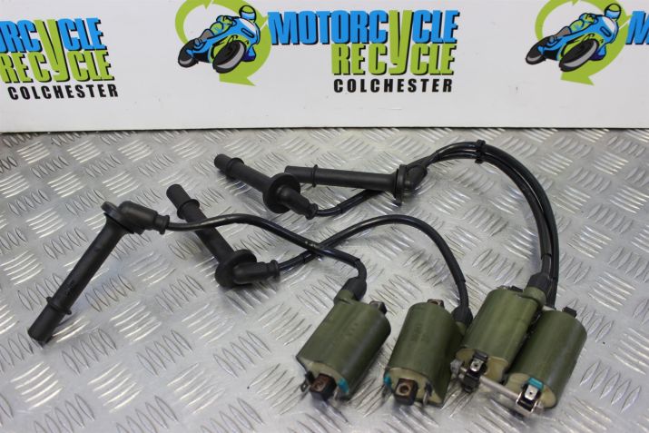 Honda VFR 800 Ignition Coils with Caps Leads 1998 to 2001 VFR800 VFR800F B050
