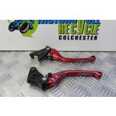 Triumph Street Triple 675 Levers ASV Red Brake Clutch 2013 to 2016 B049